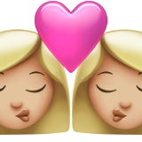 bisou : femme, femme et peau moyennement claire