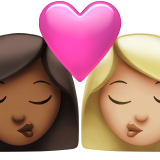 bisou : femme, femme, peau mate et peau moyennement claire