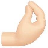 bout des doigts joints : peau claire