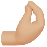 bout des doigts joints : peau moyennement claire