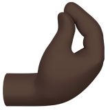 bout des doigts joints : peau foncée