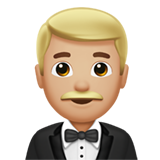 homme en smoking : peau moyennement claire