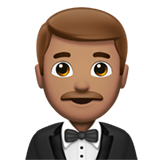 homme en smoking : peau légèrement mate