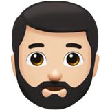 homme barbu : peau claire