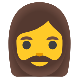 Femme barbue - Noto Color Emoji