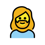 Femme barbue - OpenMoji