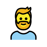Homme barbu - OpenMoji