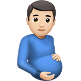 homme enceint : peau claire