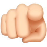 index pointant vers l’utilisateur : peau claire