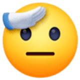 Visage qui fait un salut militaire - Facebook