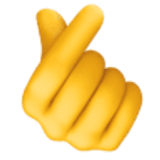 Main avec index et pouce croisés - Facebook