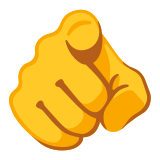 Index pointant vers l’utilisateur - Noto Color Emoji