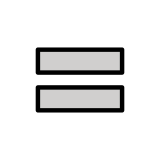 Signe égal gras - OpenMoji