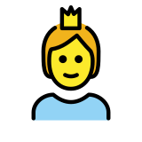 Personne avec une couronne - OpenMoji