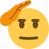 Visage qui fait un salut militaire - Twitter / X