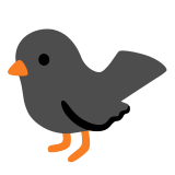 Oiseau noir - Noto Color Emoji