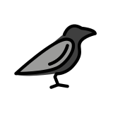 Oiseau noir - OpenMoji