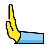 Main qui pousse vers la gauche - OpenMoji