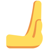 Main qui pousse vers la droite - Twitter / X