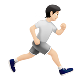 personne qui court : peau claire et vers la droite