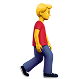 homme qui marche : vers la droite