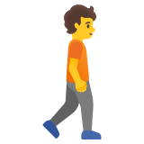 Personne qui marche : vers la droite - Noto Color Emoji