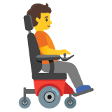 Personne en fauteuil motorisé : vers la droite - Noto Color Emoji