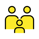 Famille : adulte, adulte, enfant - OpenMoji
