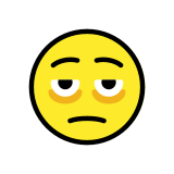 Visage avec des valises sous les yeux - OpenMoji