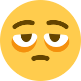 Visage avec des valises sous les yeux - Twitter / X