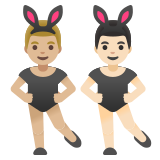 hommes avec des oreilles de lapin : peau moyennement claire et peau claire