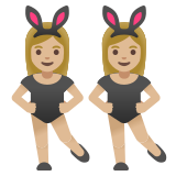 femmes avec des oreilles de lapin : peau moyennement claire
