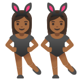 femmes avec des oreilles de lapin : peau mate