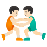 lutteurs : peau claire