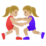 lutteuses : peau moyennement claire