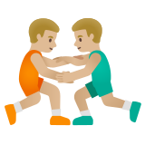 lutteurs : peau moyennement claire