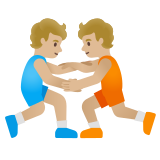 personnes faisant de la lutte : peau moyennement claire