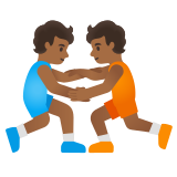 personnes faisant de la lutte : peau mate