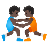 personnes faisant de la lutte : peau foncée