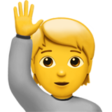 Emoji d'une Personne qui Lève la Main