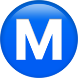 M majuscule entouré