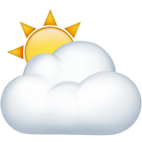 Emoji nuages et soleil