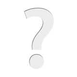 Point d'interrogation blanc décoratif