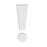 Point d'exclamaiton blanc décoratif