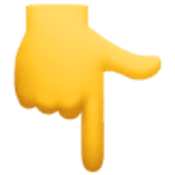 Main avec index pointant vers le bas - Facebook