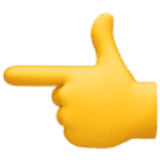 Main avec index pointant à gauche - Facebook