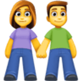 Femme et homme se tenant la main - Facebook