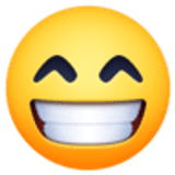 Visage souriant aux yeux rieurs - Facebook