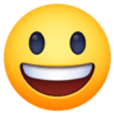 Visage souriant avec de grands yeux - Facebook