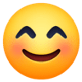 Visage souriant avec yeux rieurs - Facebook